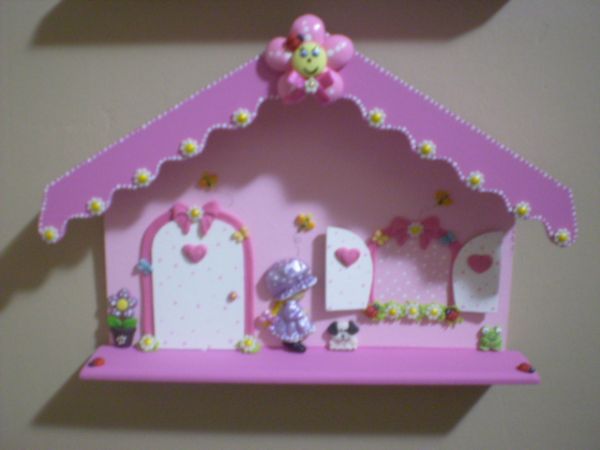 placa de porta casinha pink