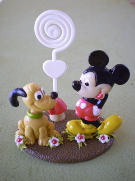 porta fotos ou recados mickey e pluto